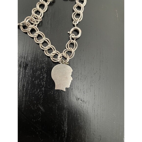 Vintage Sterling Silver Charm Bracelet with 3 Charms weighing 18 Grams~7" - Picture 7 of 13